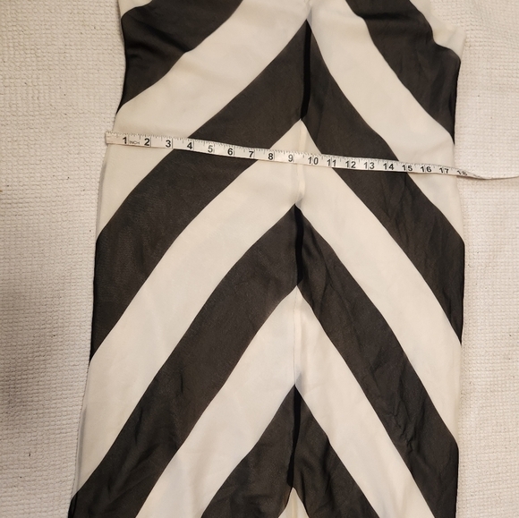 NWOT Christopher John Rogers Black White Striped maxi slip  dress sz 12 - Picture 9 of 11